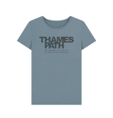 Stone Blue Printed T-shirt Front