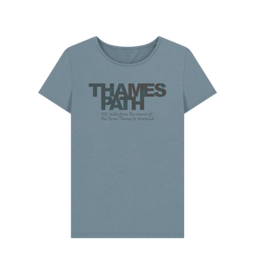 Stone Blue Printed T-shirt Front