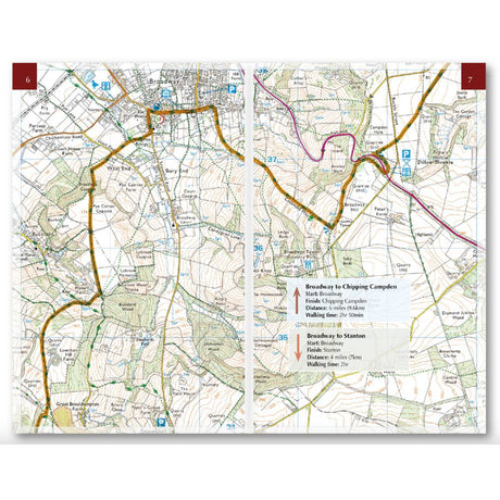 Cotswold Way guidebook map page frpm map booklet- Cicerone Press - The Trails Shop