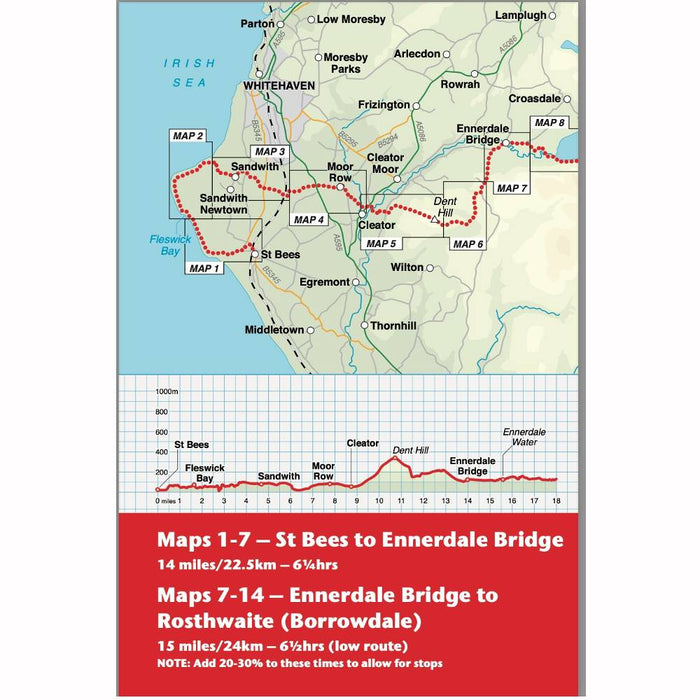 Coast to Coast guidebook - Trailblazer - 10th edition - overview map - The Trails Shop 