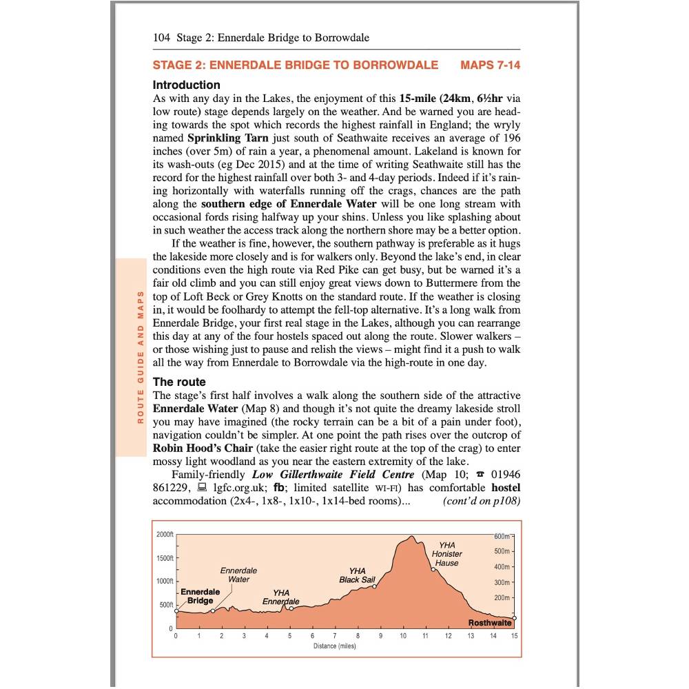 Coast to Coast guidebook - Trailblazer - 10th edition - inside page - The Trails Shop 