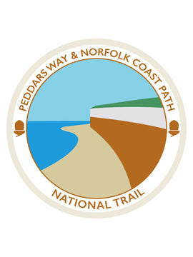 Peddars Way & Norfolk Coast Path woven sew-on badge