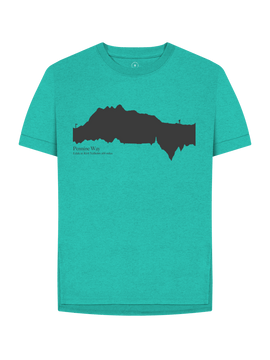 Pennine Way 'elevation profile' Women's T-Shirt