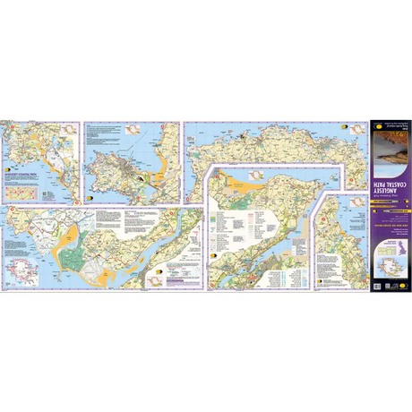 Anglesey Coastal Path Harvey Map unfolded