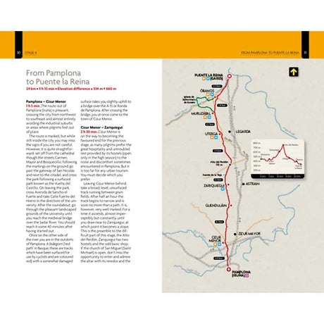 Camino de Santiago pilgrimage route guidebook Pamplona to Puente la Reina