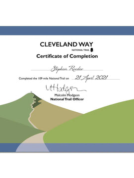 Cleveland Way Completion Certificate
