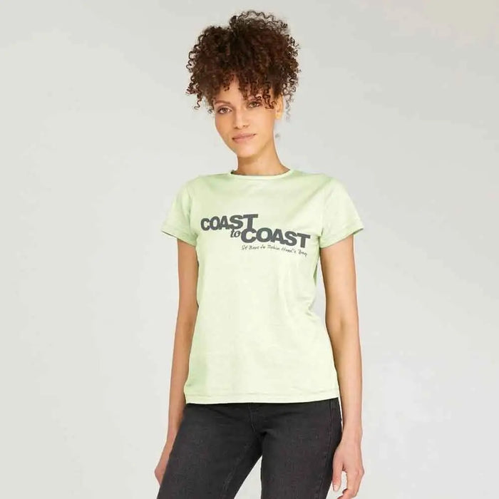 Coast to Coast T-Shirt Women's Pastel Green from The Trails Shop