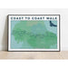 Coast to Coast Walk Art Print blues and greens