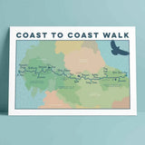 Coast to Coast Walk Art Print multi colour