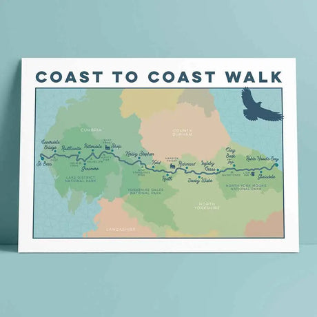Coast to Coast Walk Art Print multi colour