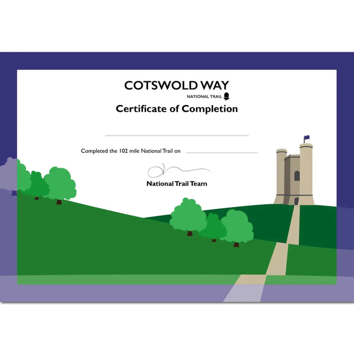 Cotswold Way National Trail Completion Certificate - The Trails Shop