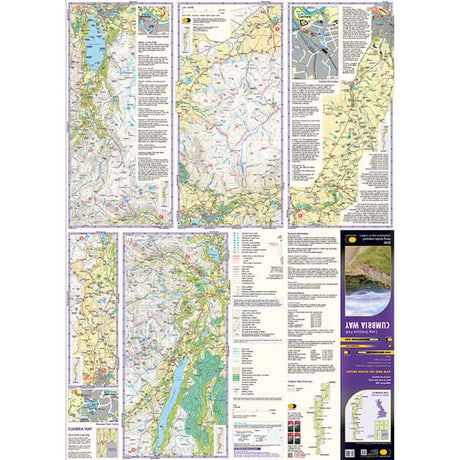 Cumbria Way Harvey Map unfolded