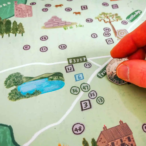 Dartmoor National Park Scratch Map detail