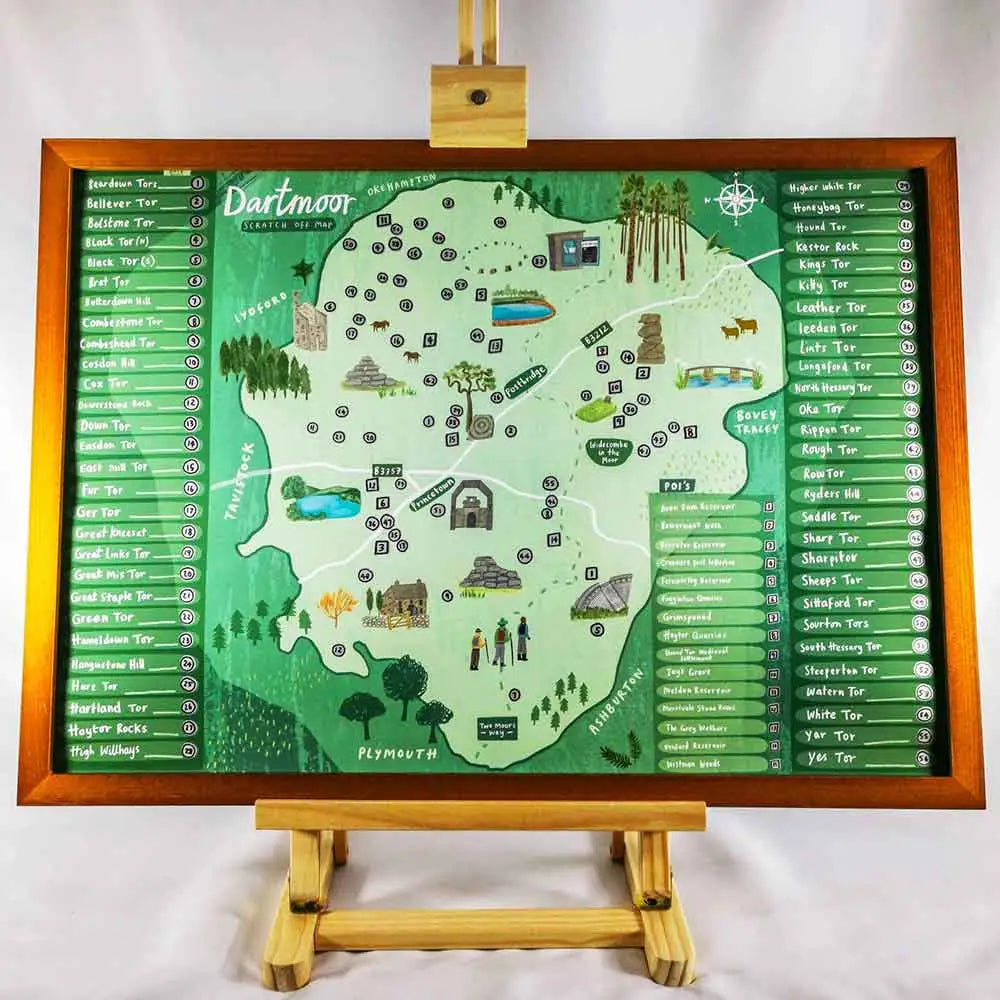 Dartmoor National Park Scratch Map