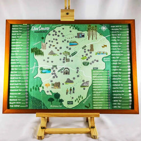 Dartmoor National Park Scratch Map