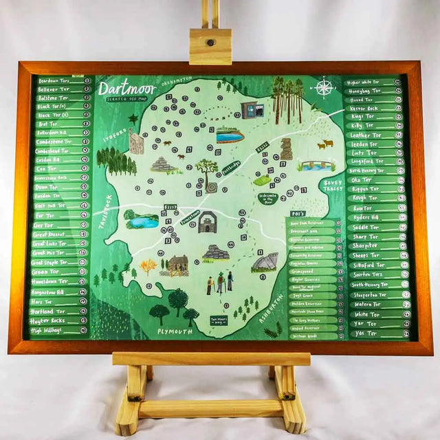 Dartmoor National Park Scratch Map