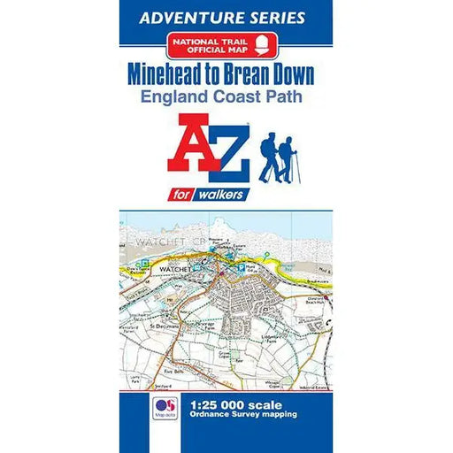 England Coast Path Minehead to Brean A-Z Adventure Map-The Trails Shop