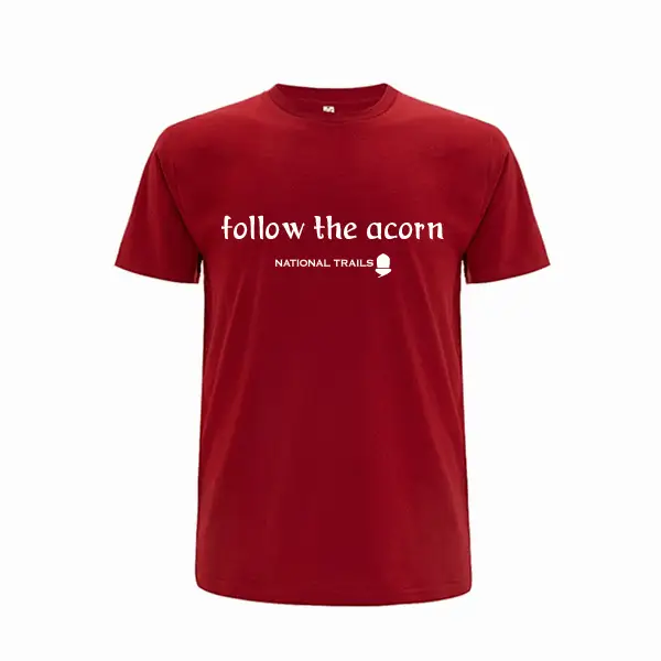 'Follow the acorn' T-Shirt-Dark Red-X-small-The Trails Shop