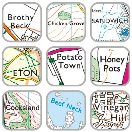 Food mosaic tea-towel-The Trails Shop