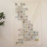 Food mosaic tea-towel-The Trails Shop