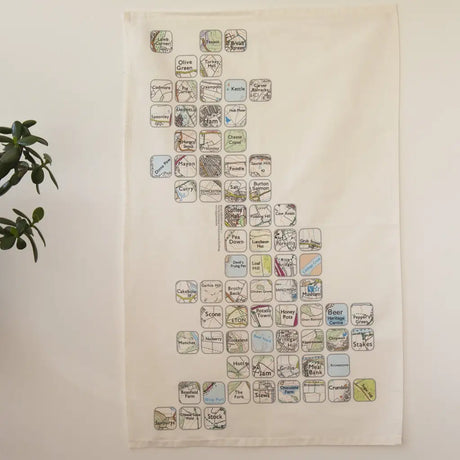 Food mosaic tea-towel-The Trails Shop