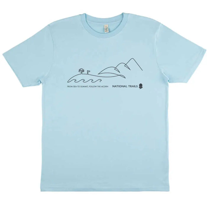 ’From Sea to Summit’ National Trail T-Shirt - Pale blue /