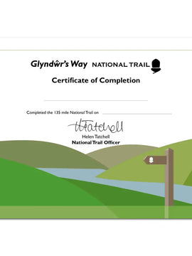 Glyndwr's Way Completion Certificate