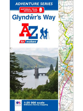 Glyndwr's Way Map - National Trail A-Z Map
