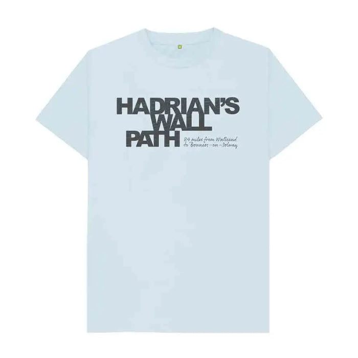 Hadrian's Wall Path National Trail T-Shirt men's pale blue - The Trails Shop