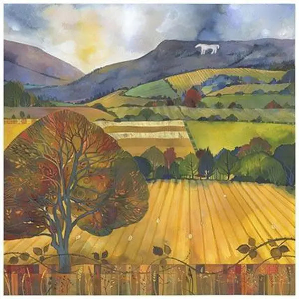 Kate Lycett greeting cards-The Kilburn White Horse-The Trails Shop