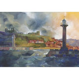 Kate Lycett greeting cards-Whitby Breakwaters-The Trails Shop
