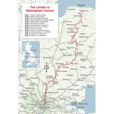 London to Walsingham Camino guidebook map