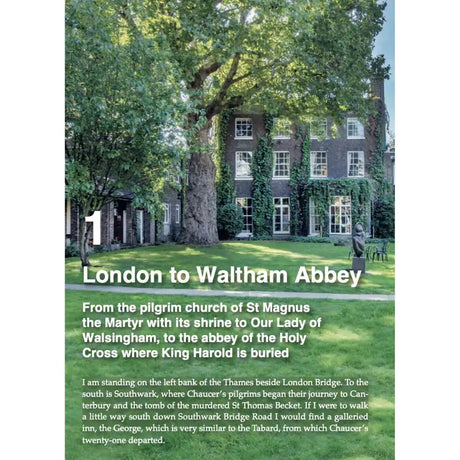 London to Walsingham Camino guidebook inside page
