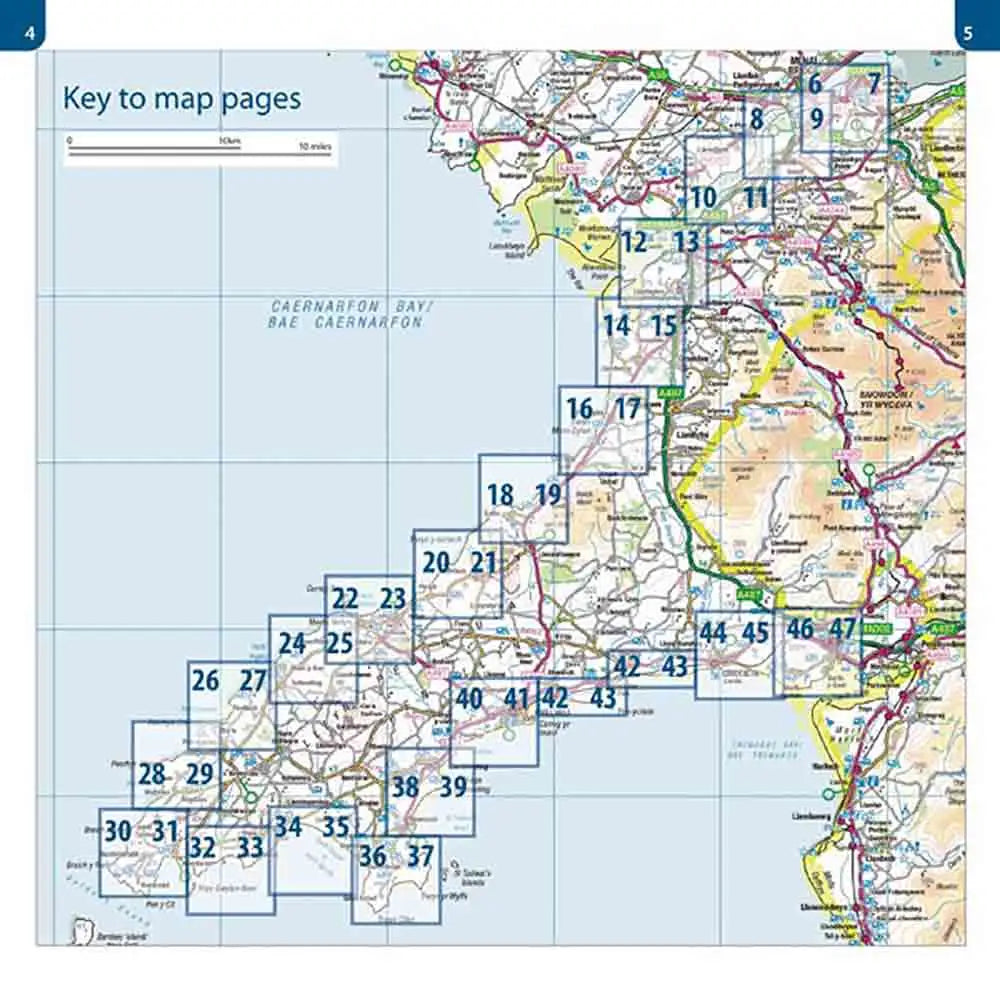 Wales Coast Path: Llyn Peninsula OS Map Atlas-The Trails Shop