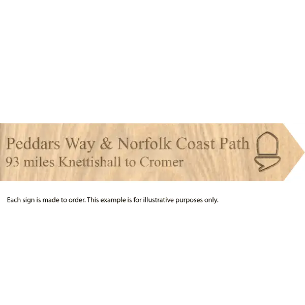National Trail souvenir signs-Peddars Way & Norfolk Coast Path-The Trails Shop