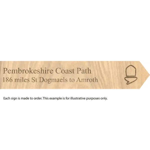 National Trail souvenir signs-Pembrokeshire Coast Path-The Trails Shop
