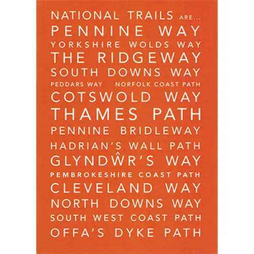 National Trails Greeting Card-All the Trails-The Trails Shop