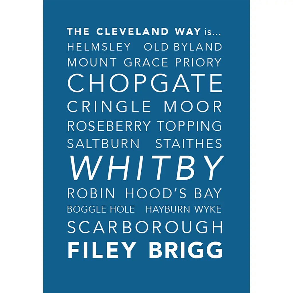 National Trails Greeting Card-Cleveland Way-The Trails Shop