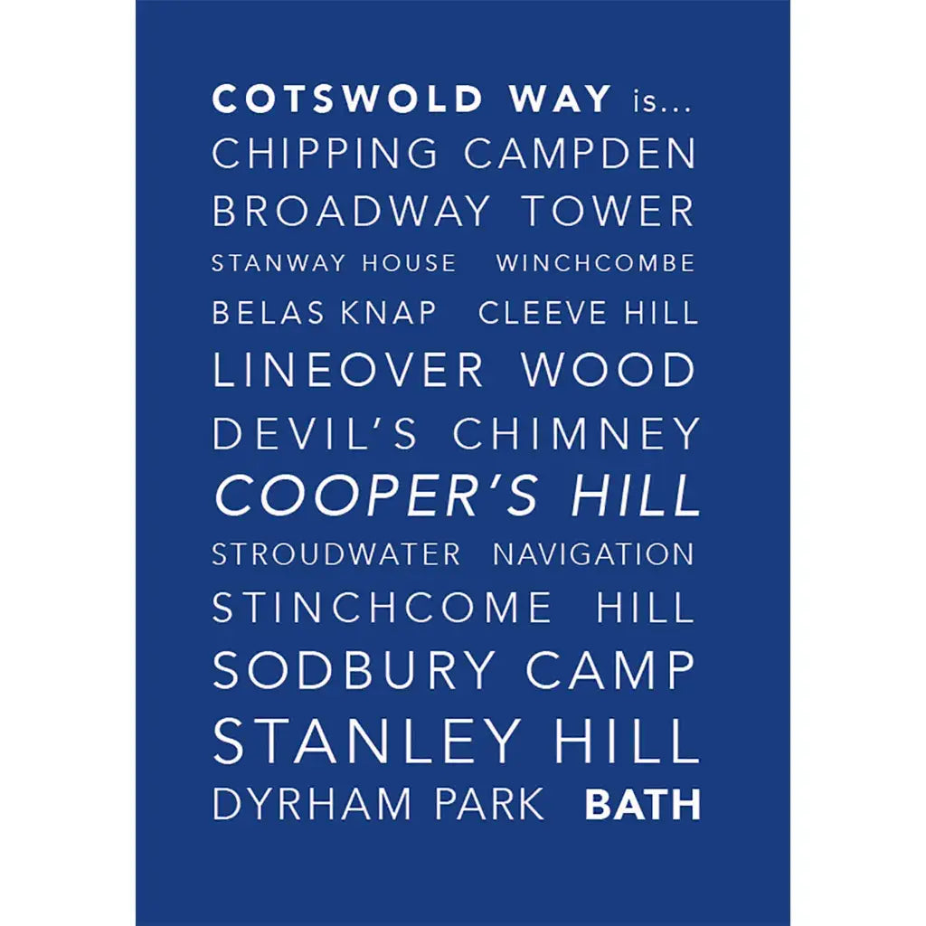 National Trails Greeting Card-Cotswold Way-The Trails Shop