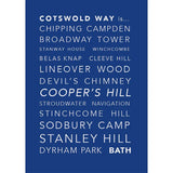 National Trails Greeting Card-Cotswold Way-The Trails Shop