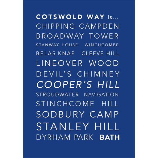 National Trails Greeting Card-Cotswold Way-The Trails Shop