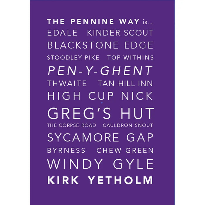 National Trails Greeting Card-Pennine Way-The Trails Shop