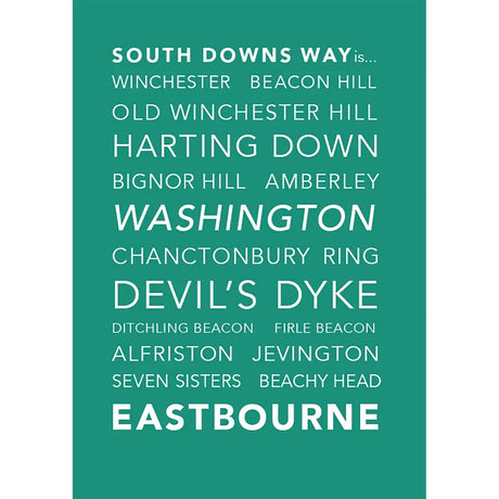 National Trails Greeting Card-South Downs Way-The Trails Shop