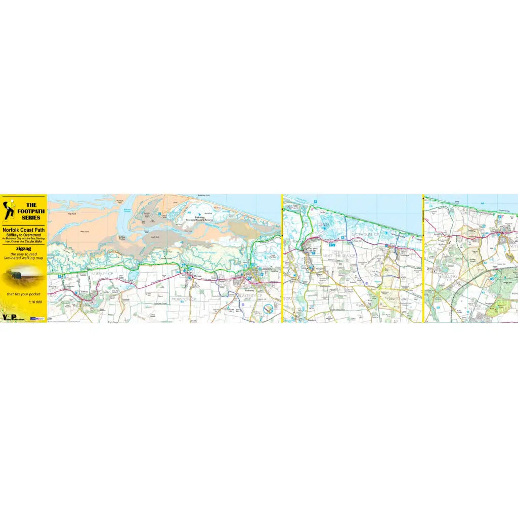 Norfolk Coast Path Zigzag map - Stiffkey to Overstrand-The Trails Shop