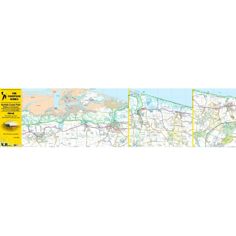 Norfolk Coast Path Zigzag map - Stiffkey to Overstrand-The Trails Shop