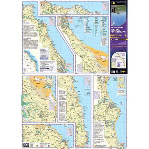 Northumberland Coast Path Harvey map-The Trails Shop