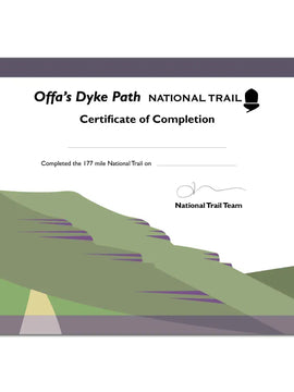 Offa's Dyke Path Completion Certificate