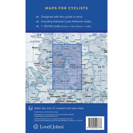 Peak District Cycle Map back cover