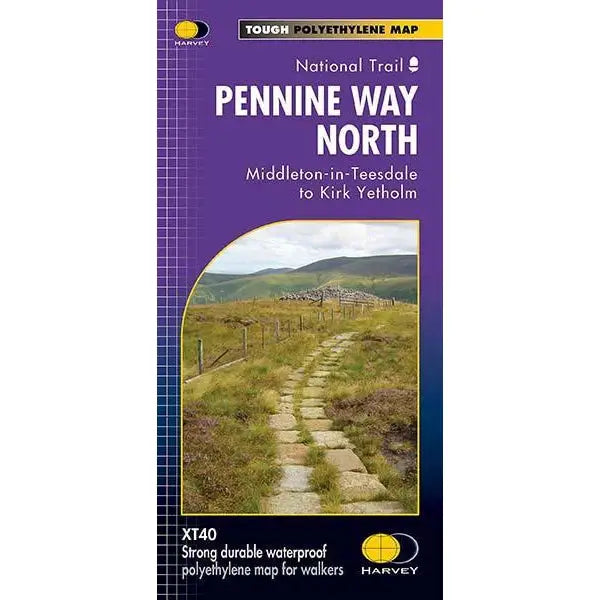 Pennine Way (North) - Harvey map - Middleton-in-Teesdale to Kirk Yetholm