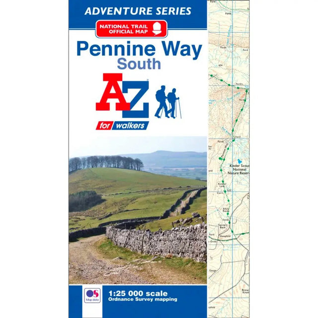Pennine Way (South) A-Z Adventure Atlas-The Trails Shop